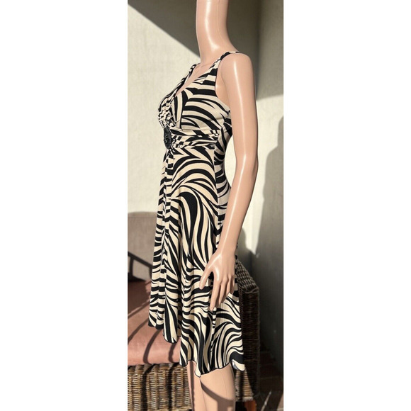 Enfocus Studio Spring Summer Dress Y2K Animal Print Size 4 - Picture 2 of 7